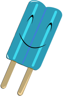 Popsicle bleu